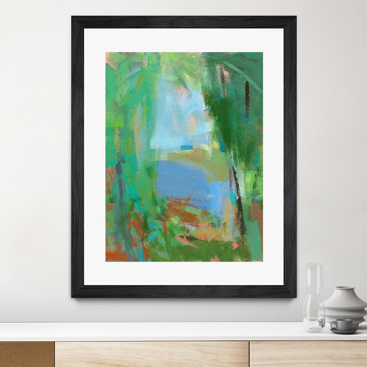 Summer Swim by Angela Saxon on GIANT ART - multicolor coastal; landscapes; contemporary; abstracts