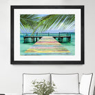 Rainbow Dock by Steve Vaughn on GIANT ART - multicolor photography; landscapes; coastal