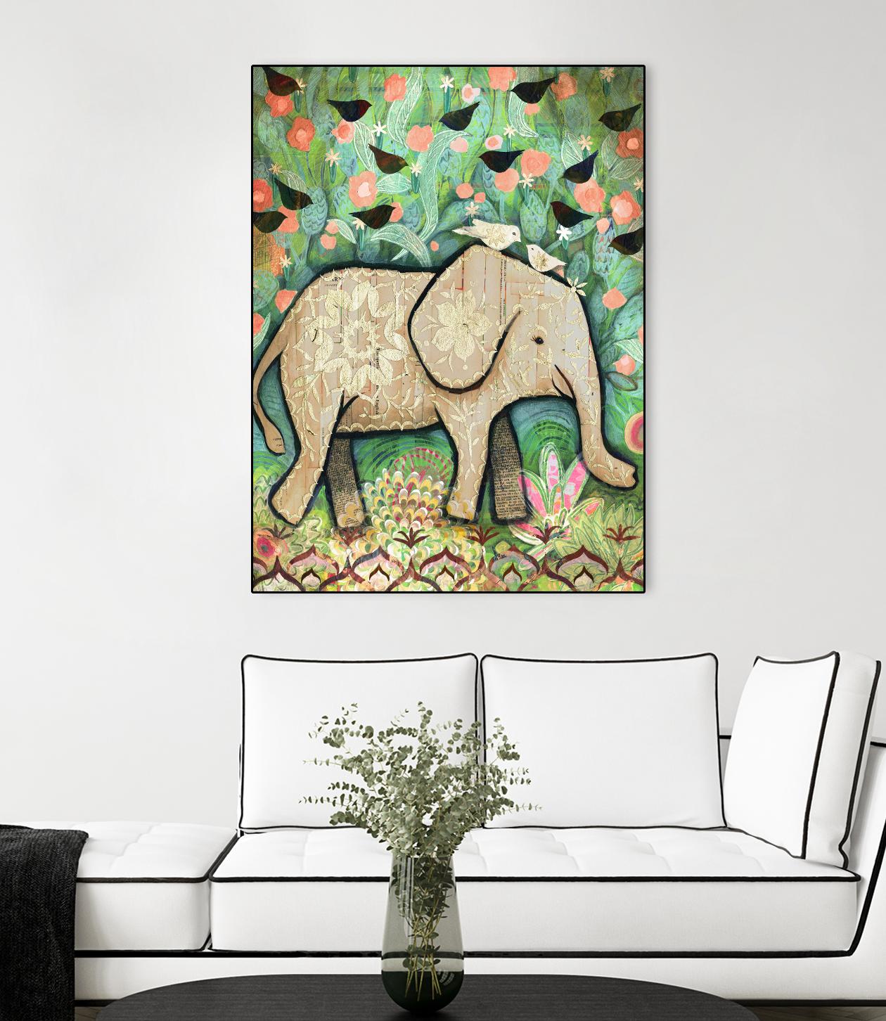 Kiss for Srini by Judy Verhoeven on GIANT ART - multicolor animals; contemporary
