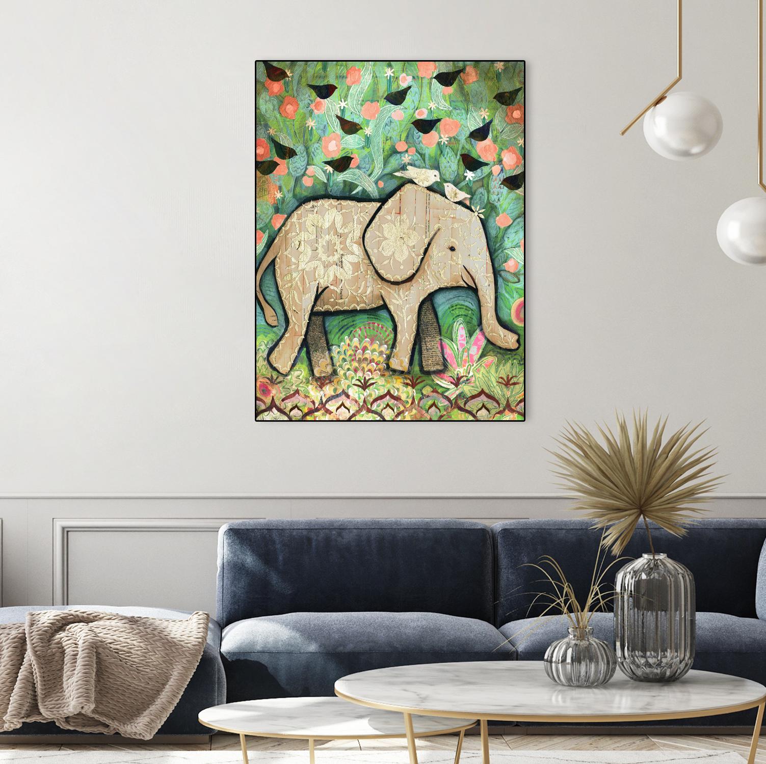 Kiss for Srini by Judy Verhoeven on GIANT ART - multicolor animals; contemporary