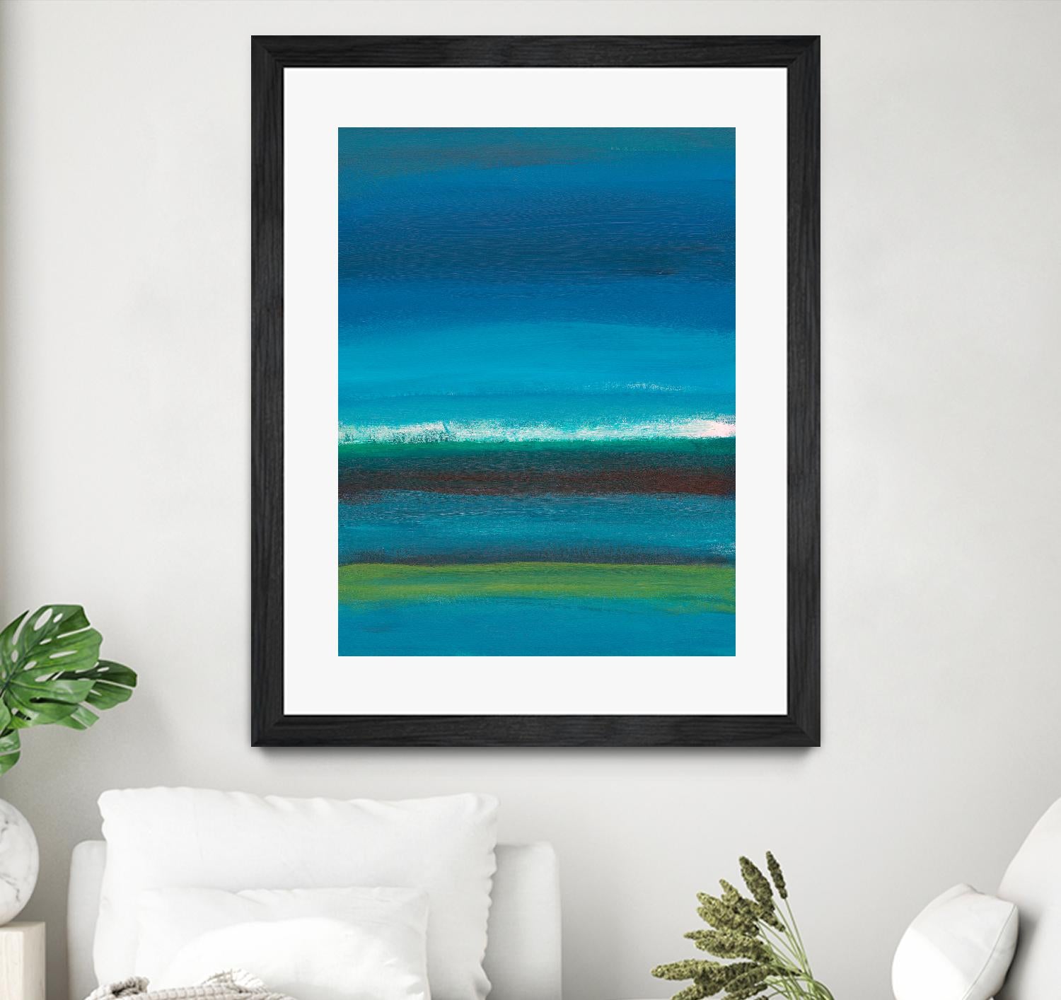 Night Coast One by Jan Weiss on GIANT ART - green abstract