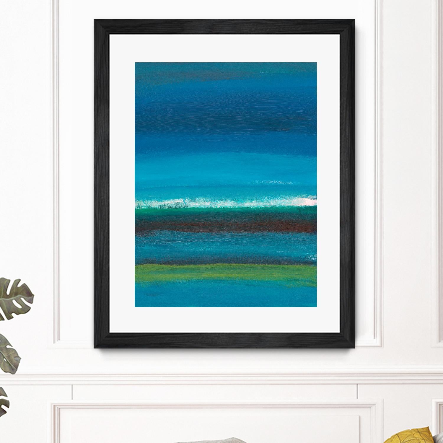 Night Coast One by Jan Weiss on GIANT ART - green abstract