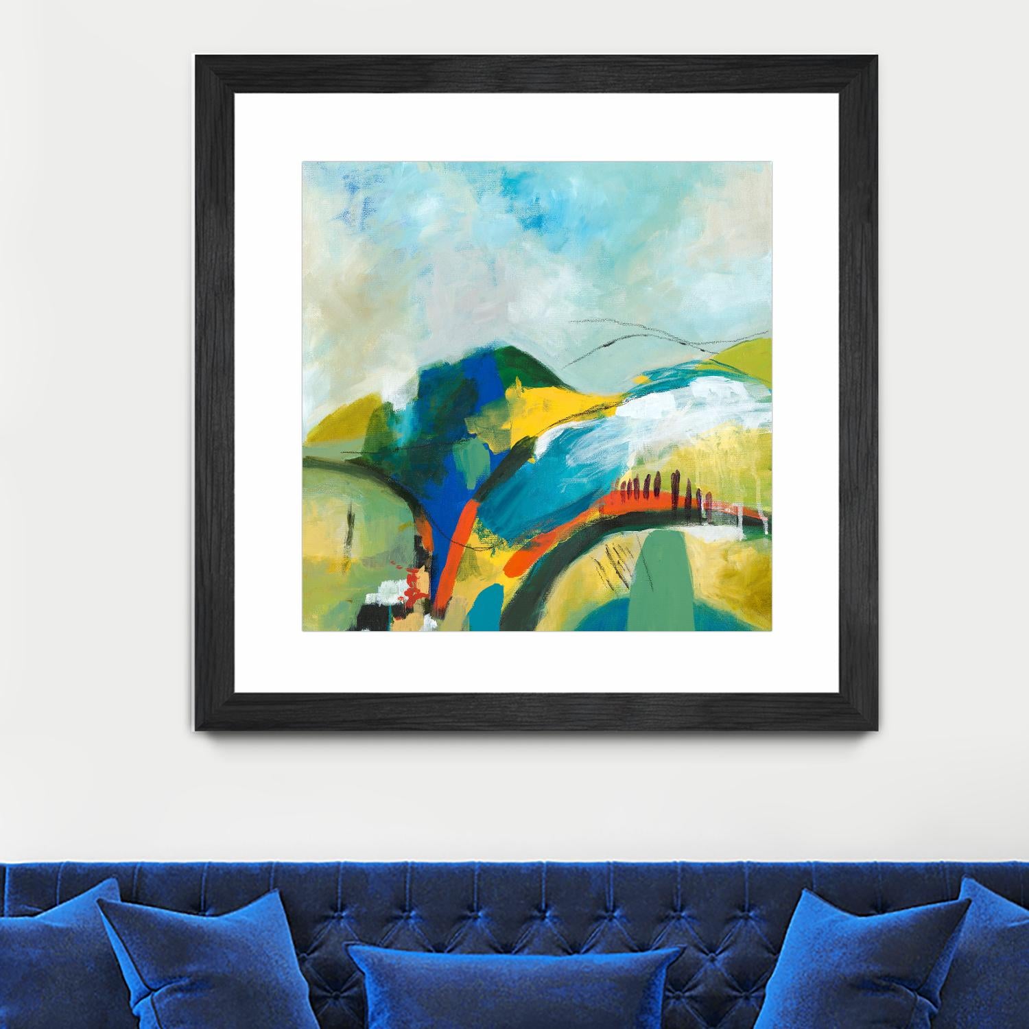 Alpine No. 1 by Jan Weiss on GIANT ART - multicolor landscapes; contemporary; abstracts