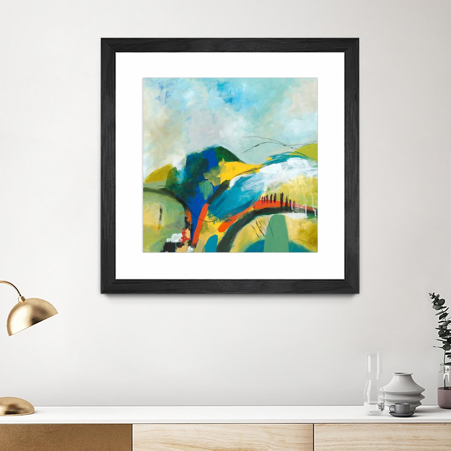 Alpine No. 1 by Jan Weiss on GIANT ART - multicolor landscapes; contemporary; abstracts