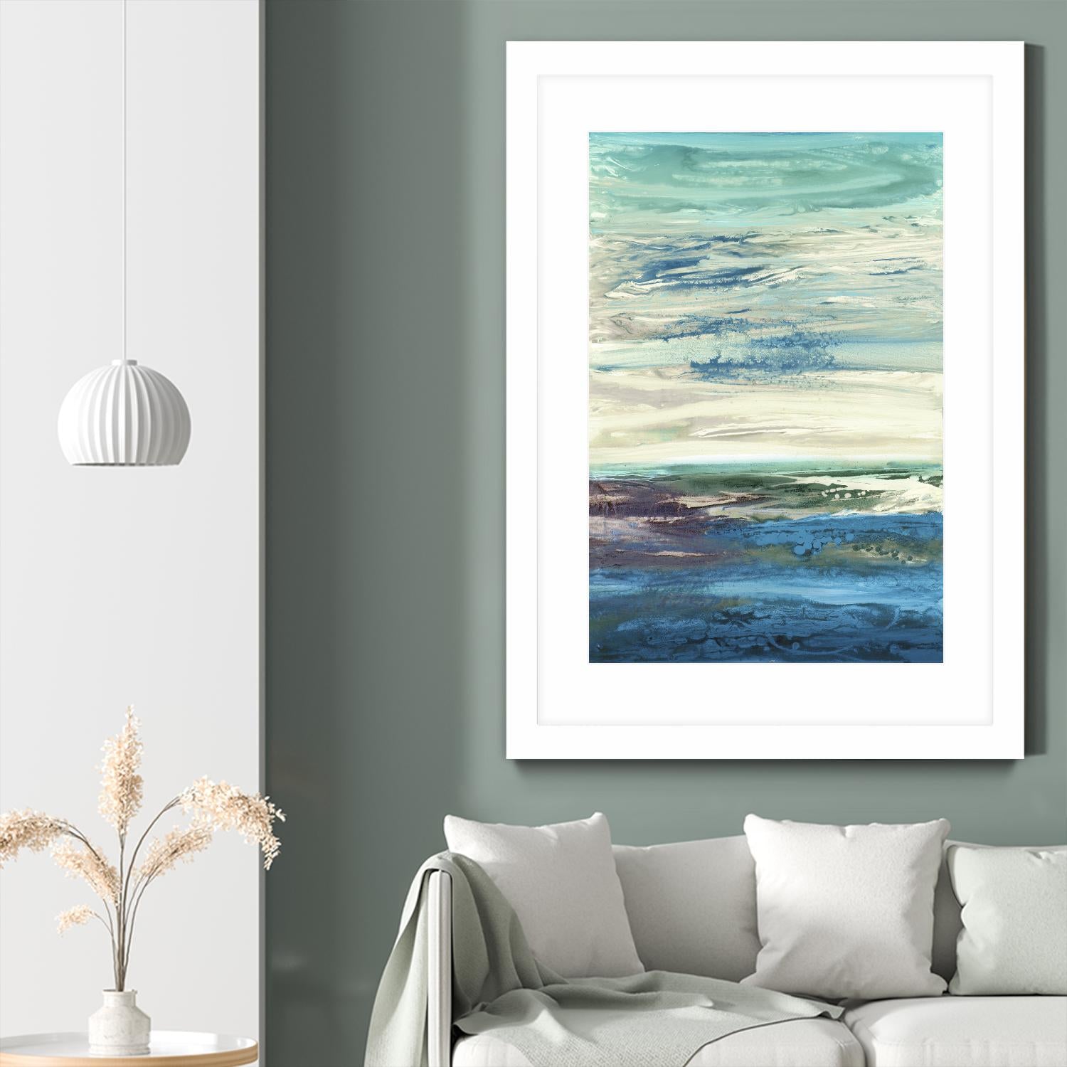 Spring Transformations by Grace Rowman on GIANT ART - cyan abstract
