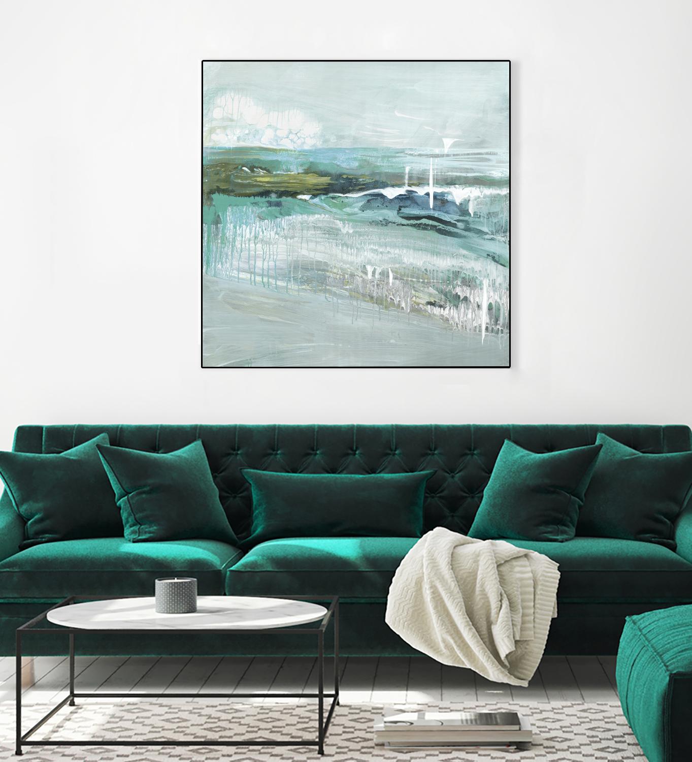 Beneath the Surface by Grace Rowman on GIANT ART - blue abstract
