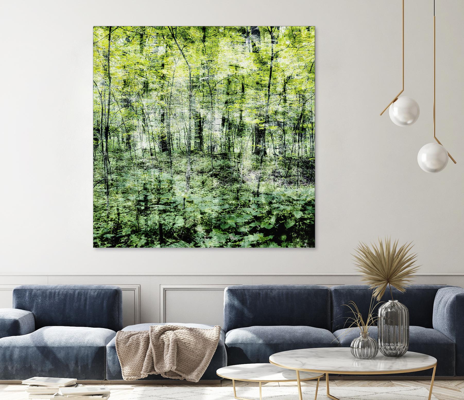 Linear Muse I by John Bingham on GIANT ART - green Trees