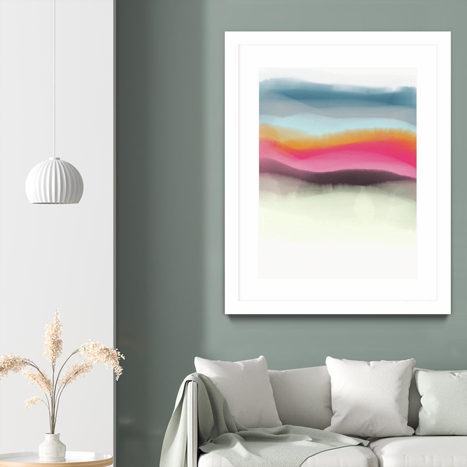 Descending by Christina Essue on GIANT ART - blue abstract