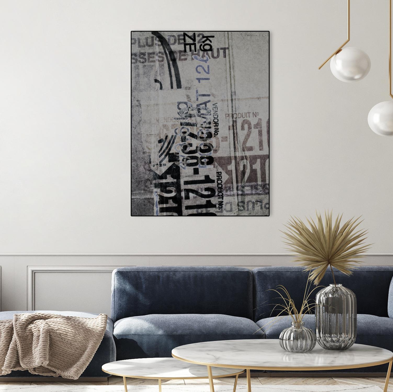 Greek to Me XX by Enrico Varrasso on GIANT ART - black abstract