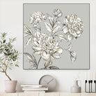 Botany I by Eva Watts on GIANT ART - beige floral