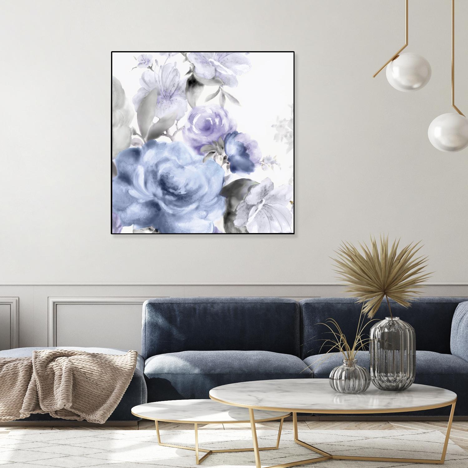 Light Floral I by Eva Watts on GIANT ART - purple floral