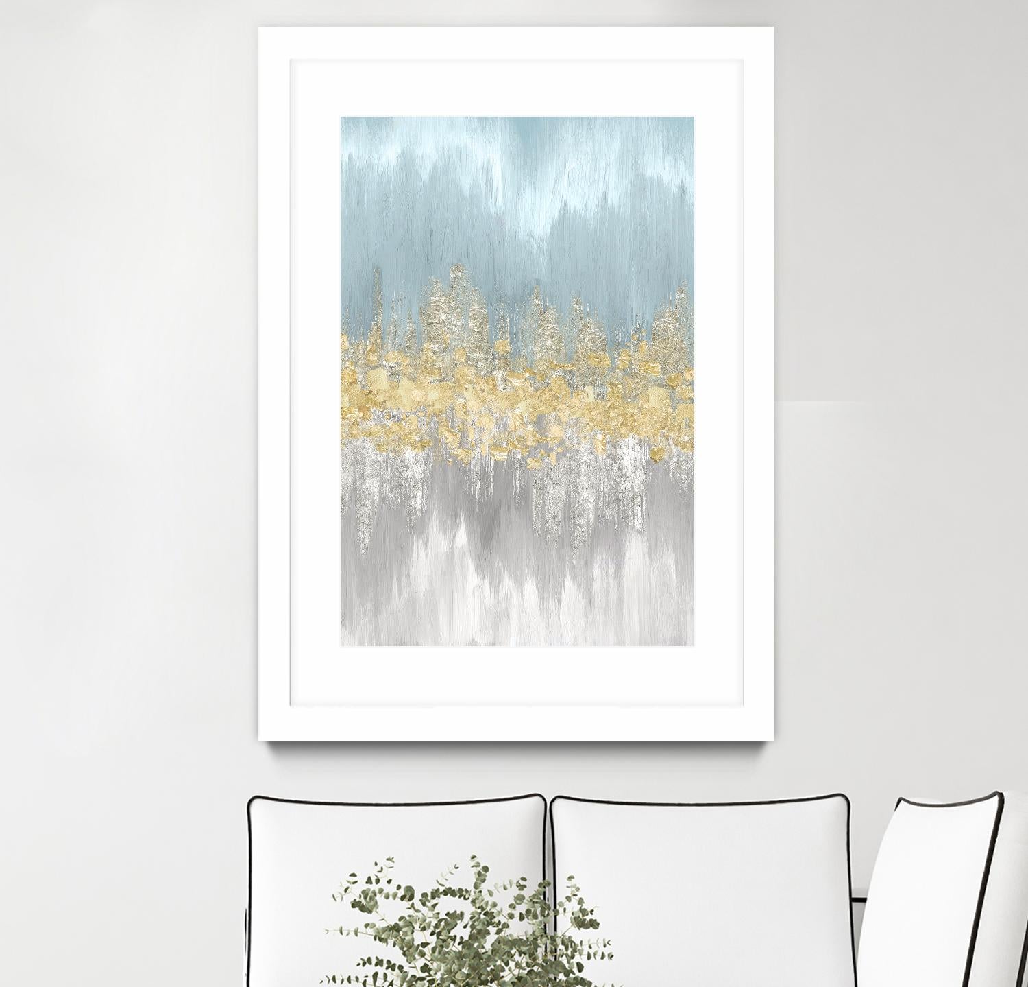 Neutral Wave Lenghts III by Eva Watts on GIANT ART - gold abstract