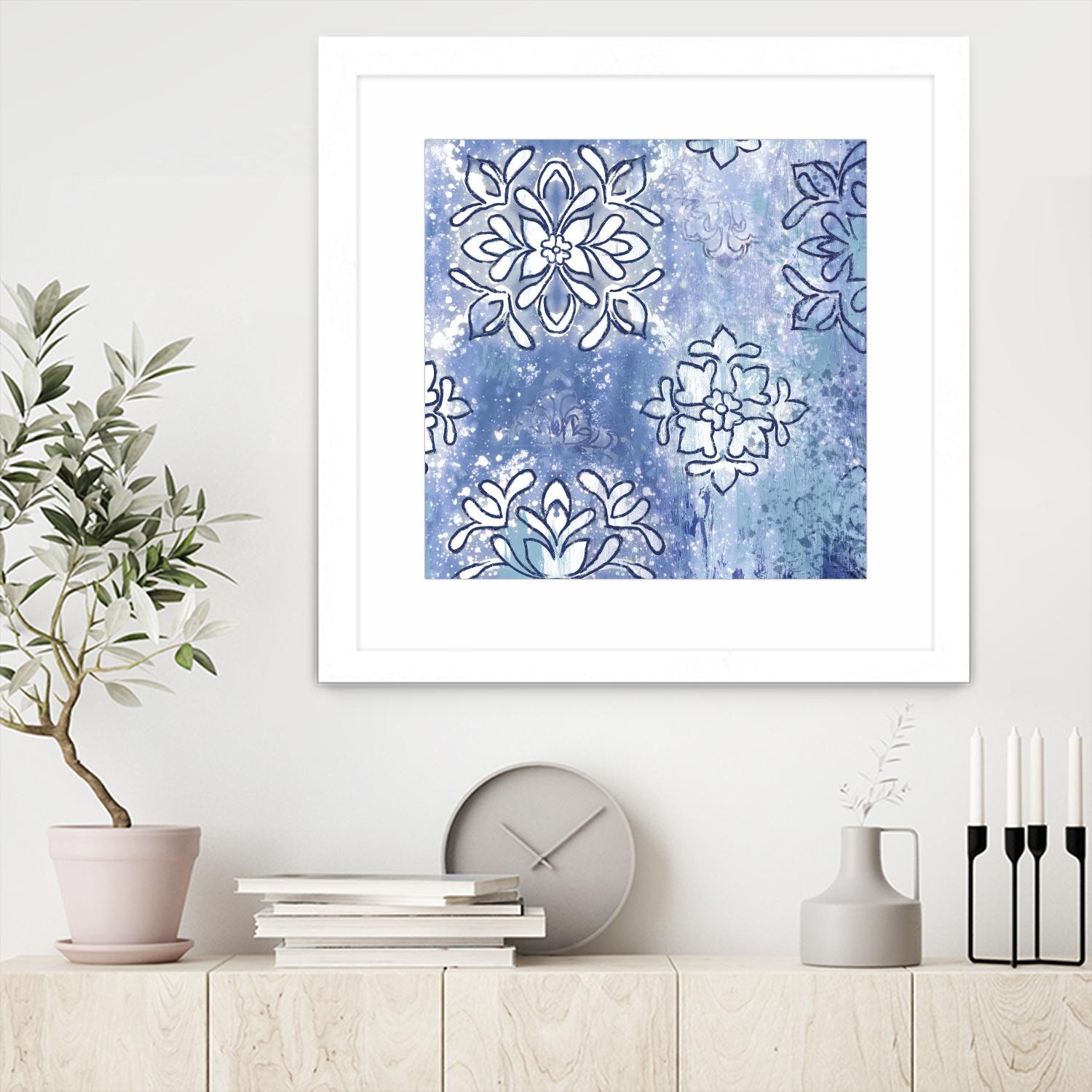 Blue Ex III by Eva Watts on GIANT ART - blue abstract