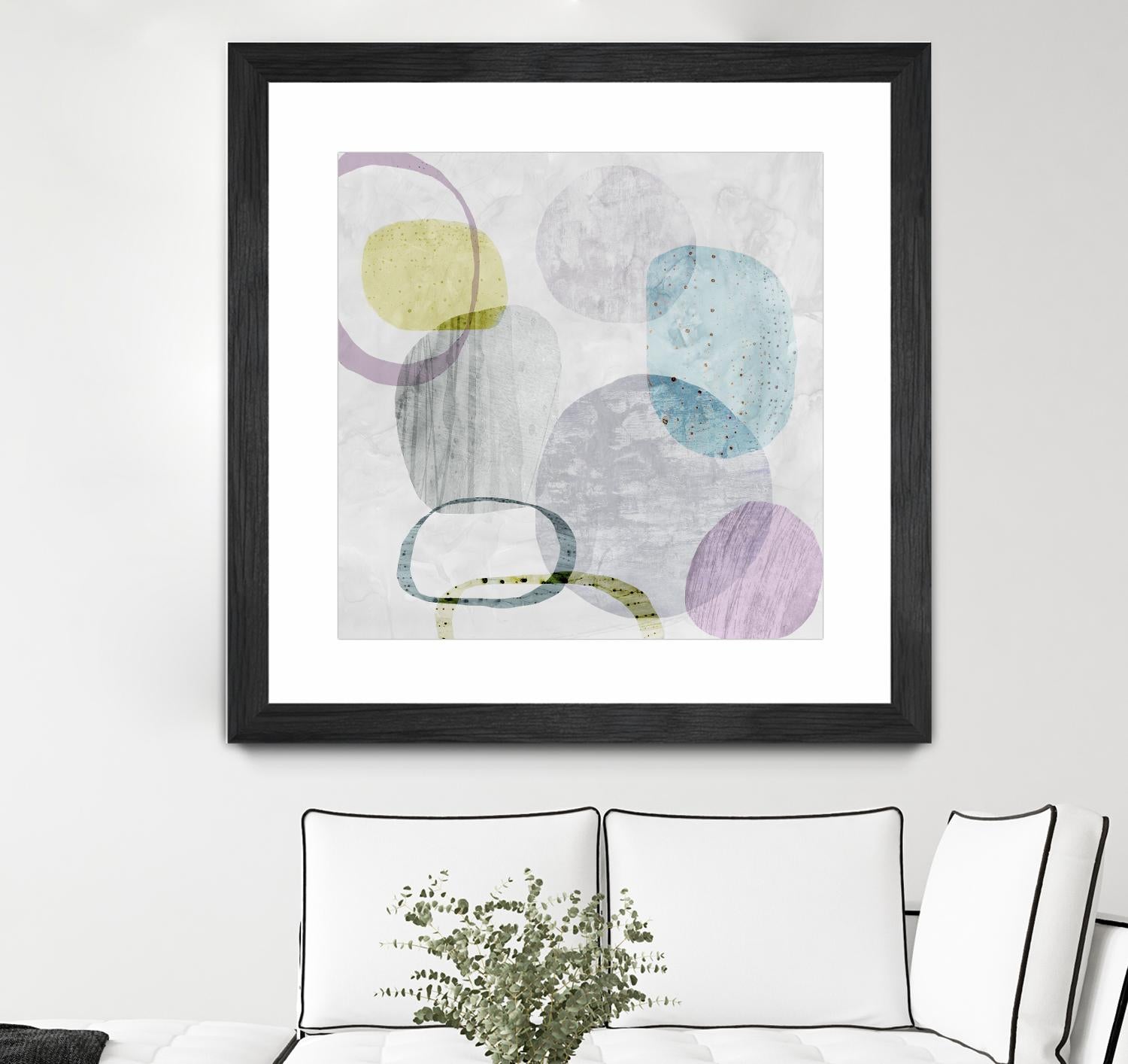 Around the Stone I by Eva Watts on GIANT ART - grey abstract