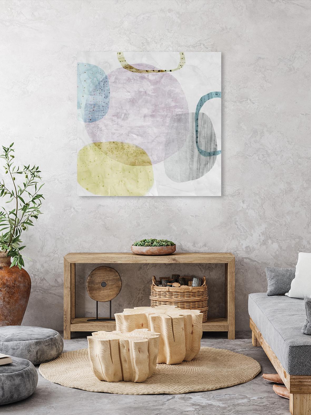 Around the Stone II by Eva Watts on GIANT ART - white abstract