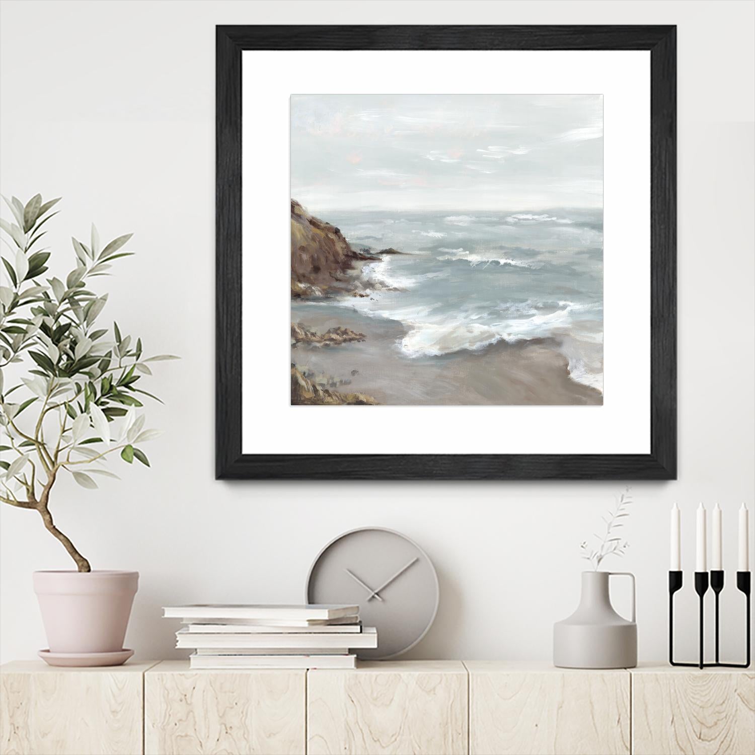 Beautiful Bay by Eva Watts on GIANT ART - blue abstract vacation