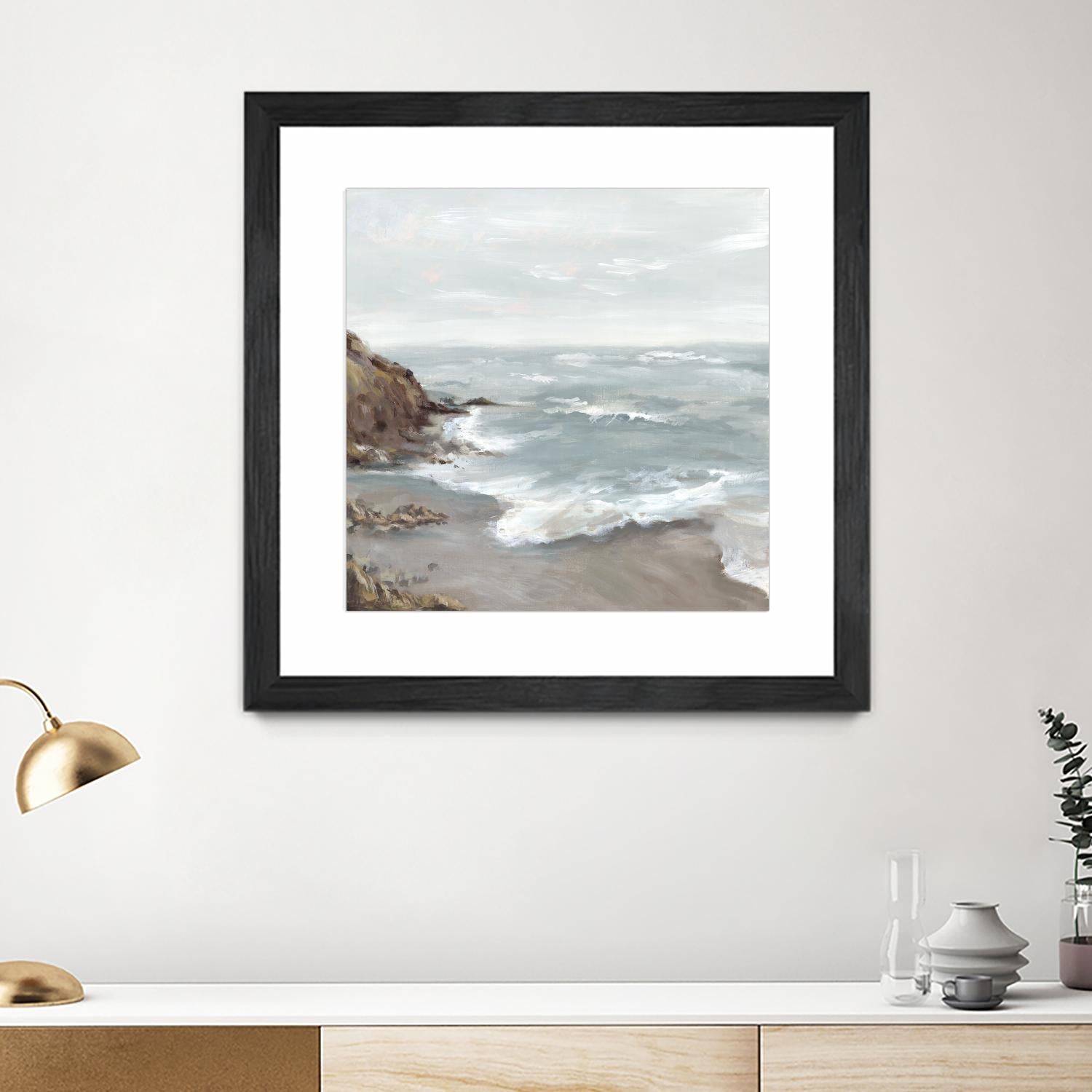 Beautiful Bay by Eva Watts on GIANT ART - blue abstract vacation