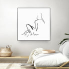Facade II by Isabelle Z on GIANT ART - white linear drawing 