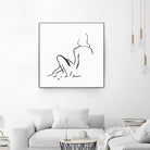 Facade II by Isabelle Z on GIANT ART - white linear drawing 