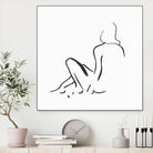 Facade II by Isabelle Z on GIANT ART - white linear drawing 