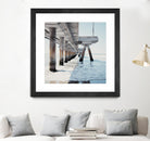 Under the Pier I by Natasia Cook on GIANT ART - blue sea scene
