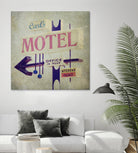 Carls Motel Sign by Honey Malek on GIANT ART - purple contemporary