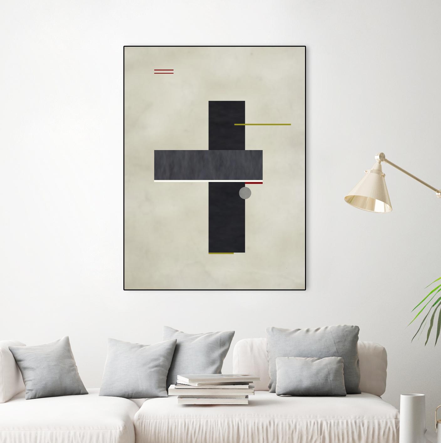 Rectangle Love by Kevin Calaguiro on GIANT ART - black abstract