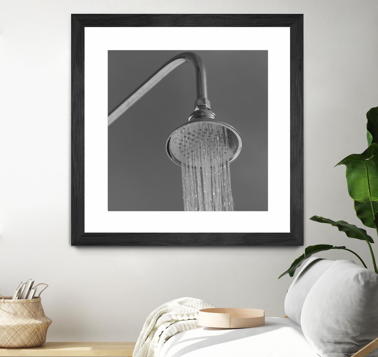 Spa Shower I by Keith Levit on GIANT ART - grey bathroom