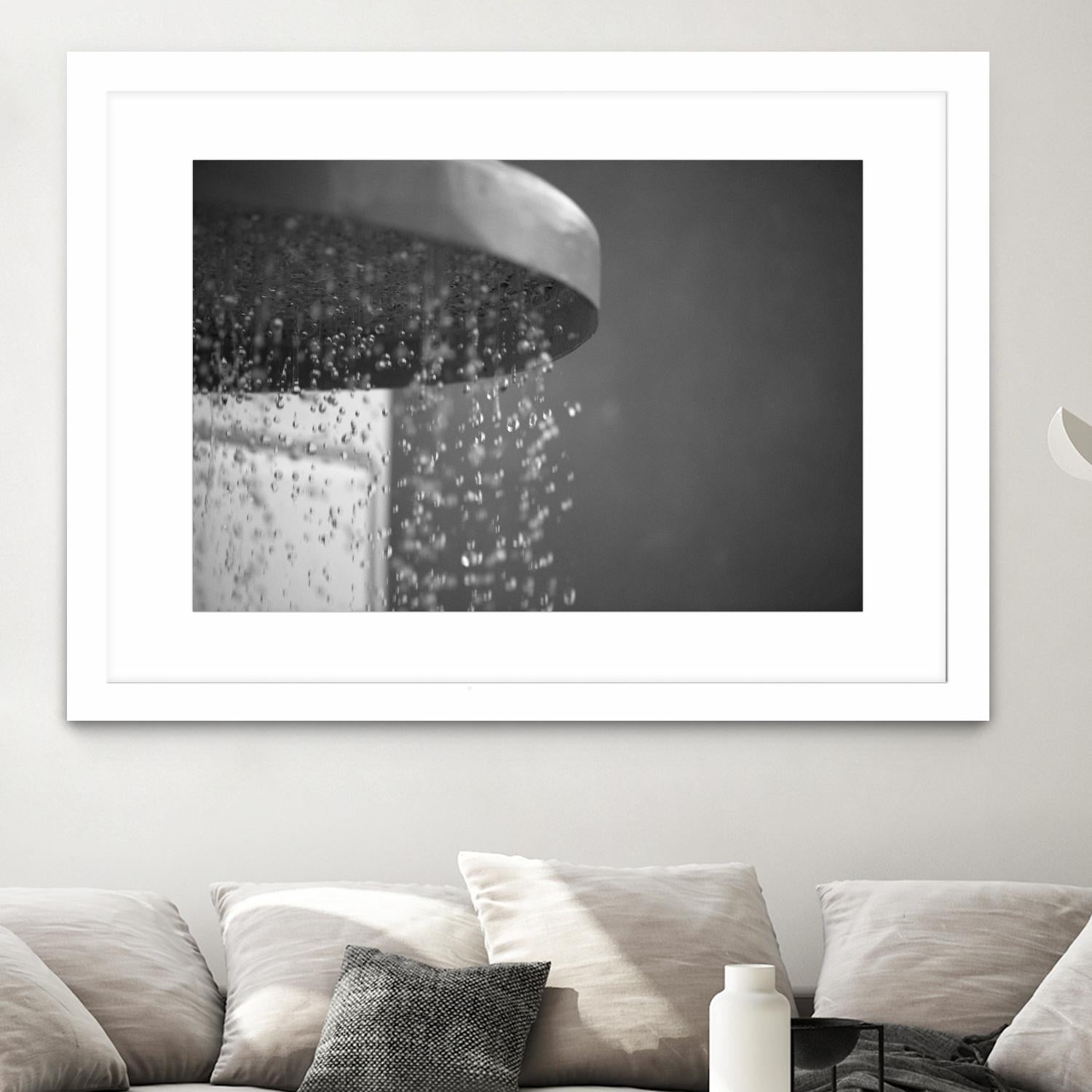 Spa Shower II by Keith Levit on GIANT ART - grey bathroom