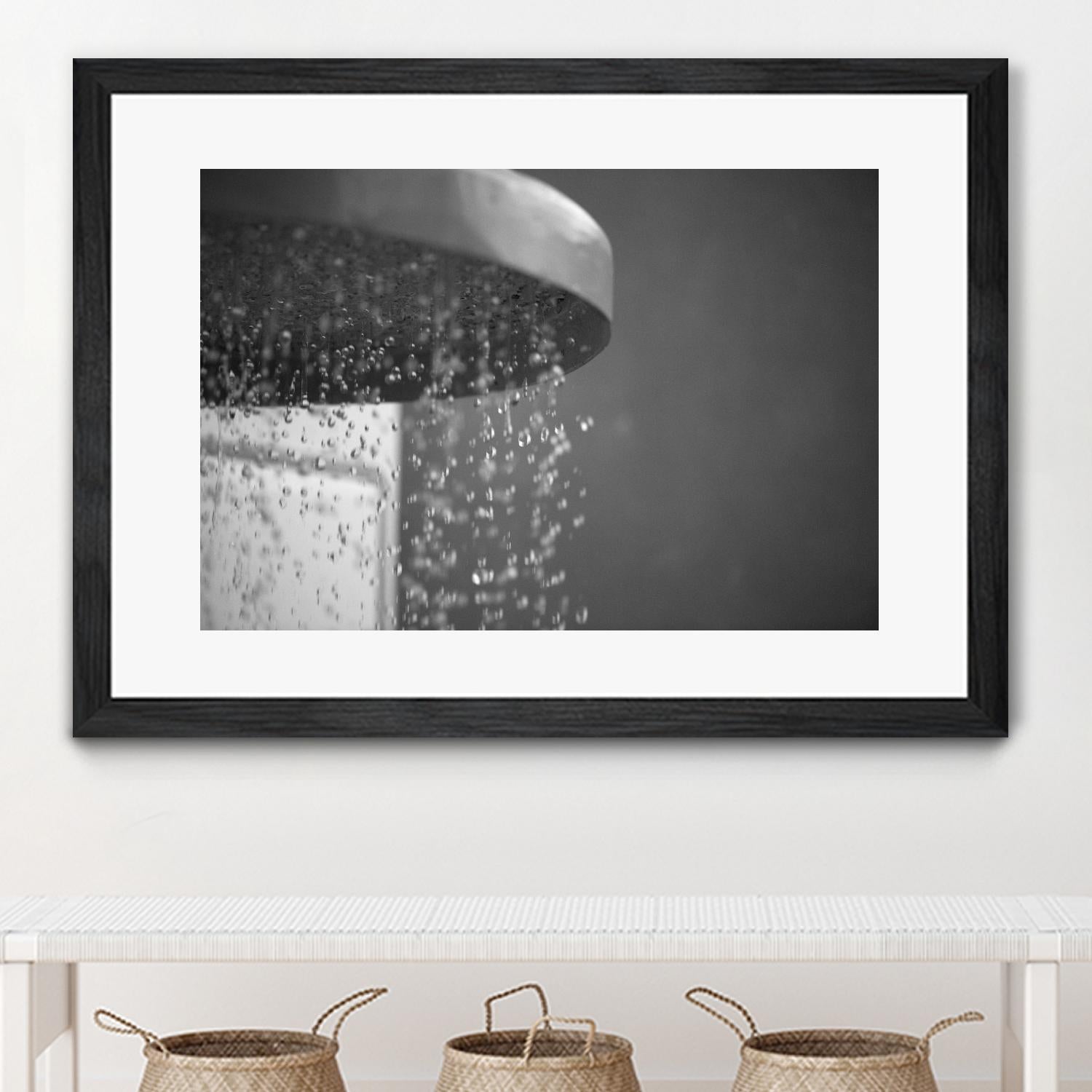 Spa Shower II by Keith Levit on GIANT ART - grey bathroom