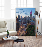 Manhattan Skyline at Twilight by Franklin J. Kearney on GIANT ART - yellow city scene
