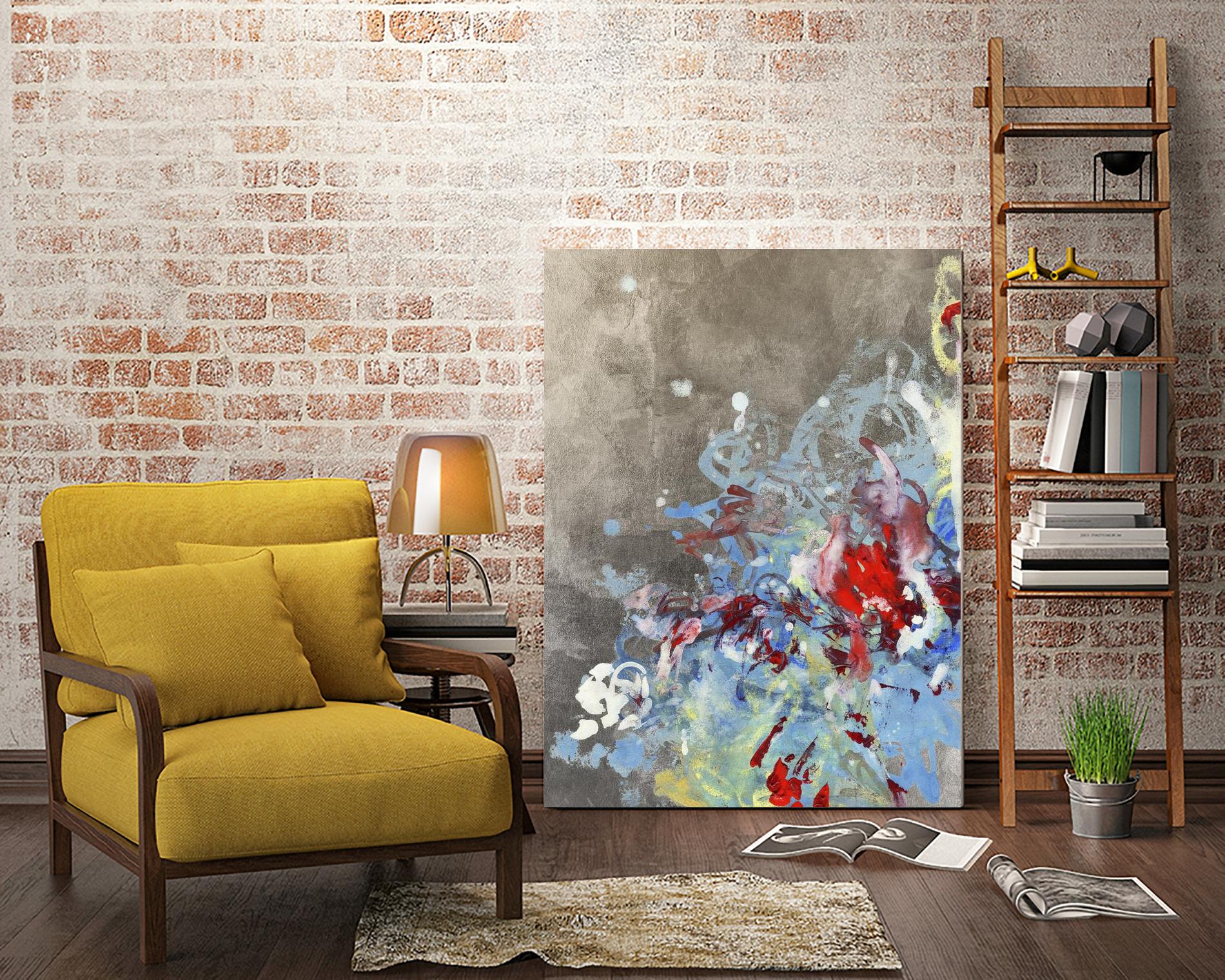 Luster III by Kathryn Neale on GIANT ART - blue abstract
