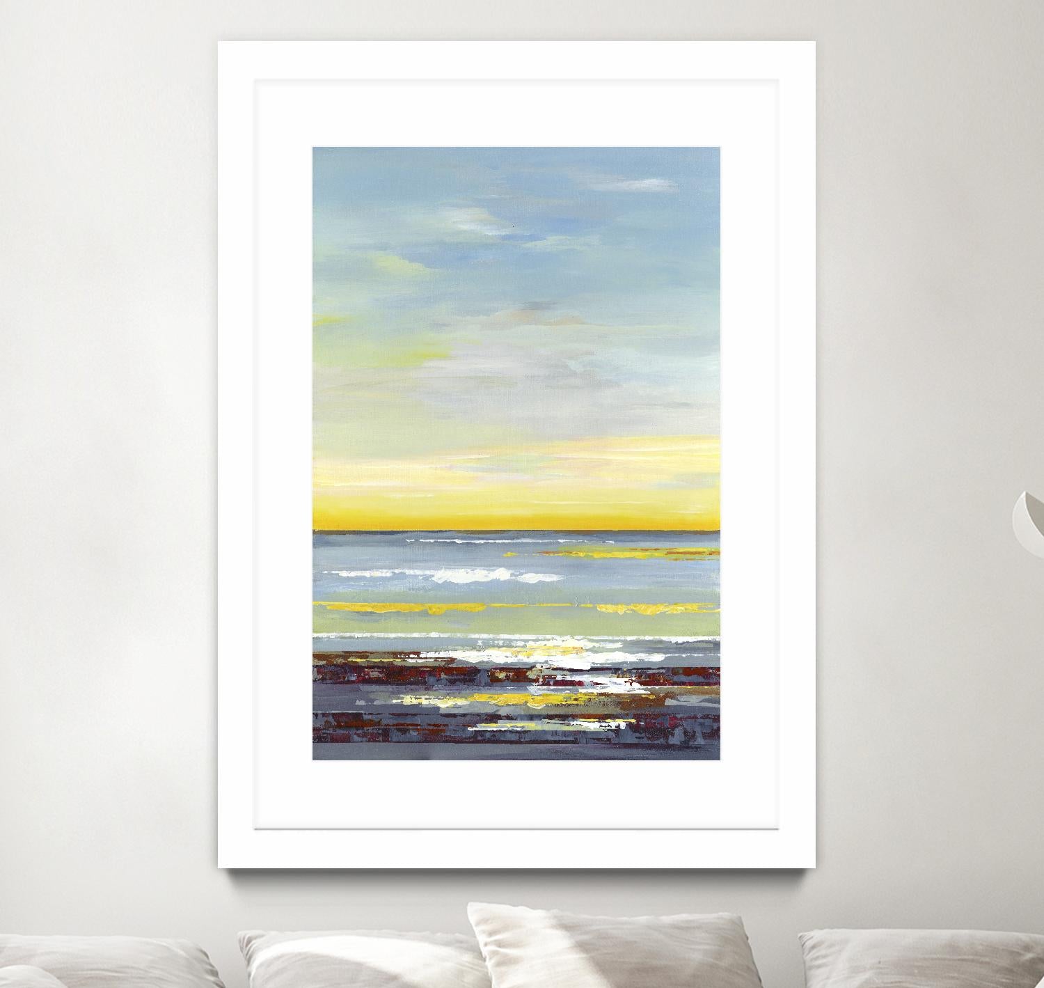 Gold Horizon by Valeria Mravyan on GIANT ART - blue abstract