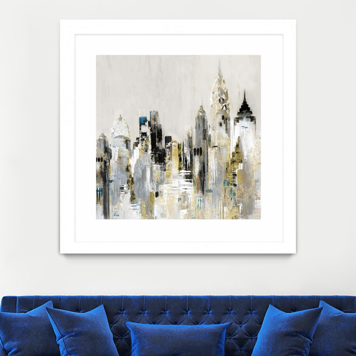Golden Cityscape by Valeria Mravyan on GIANT ART - gold city scene