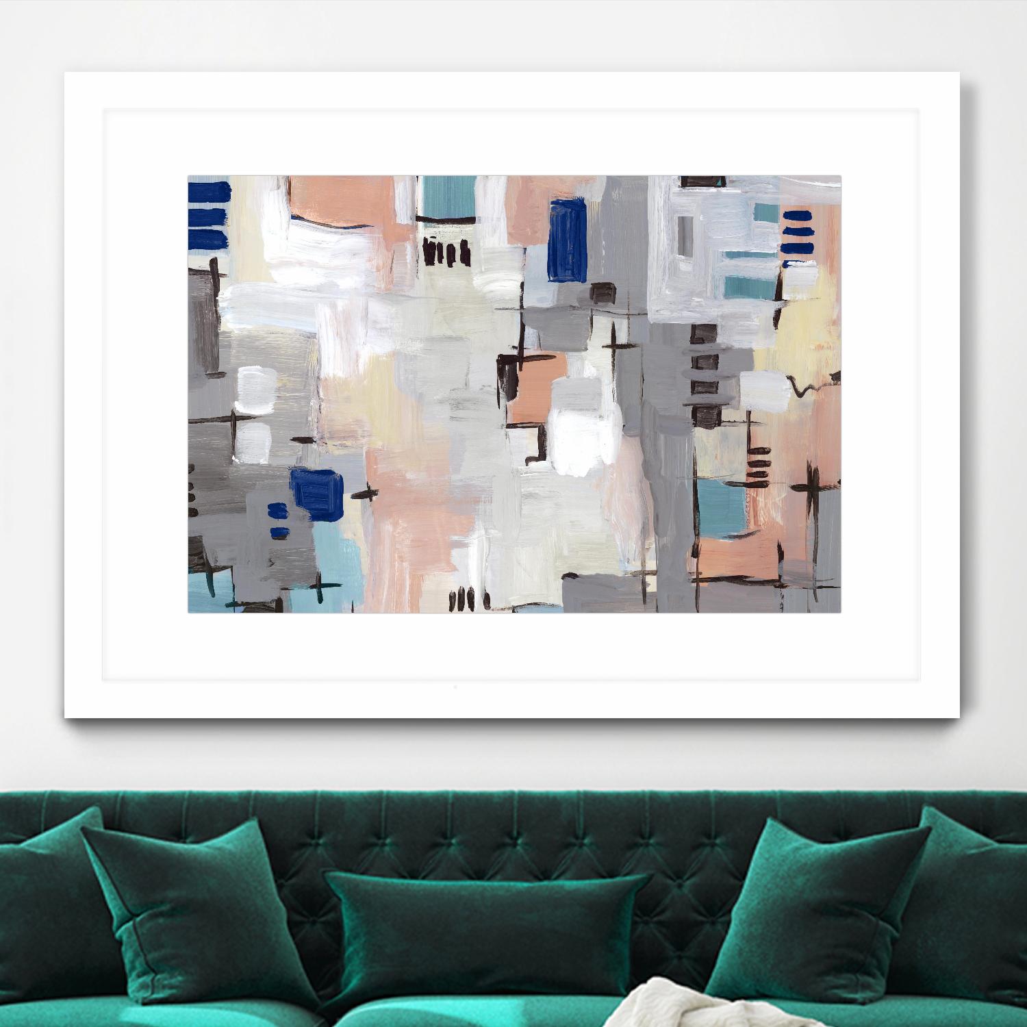 Intertwining Grid I by Lera on GIANT ART - abstract