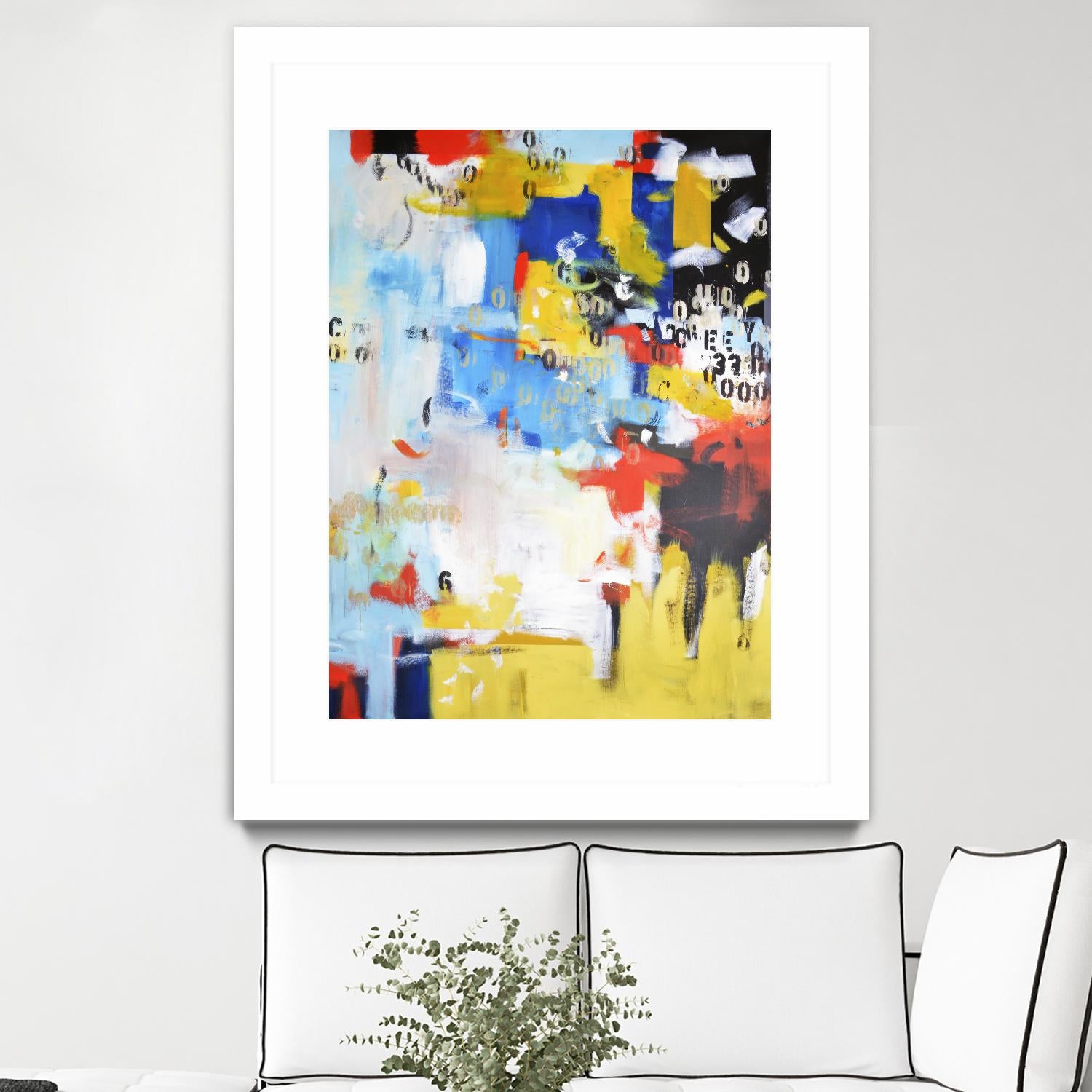 The History of Losing Zeroes Part II by Mark Pulliam on GIANT ART - yellow abstract