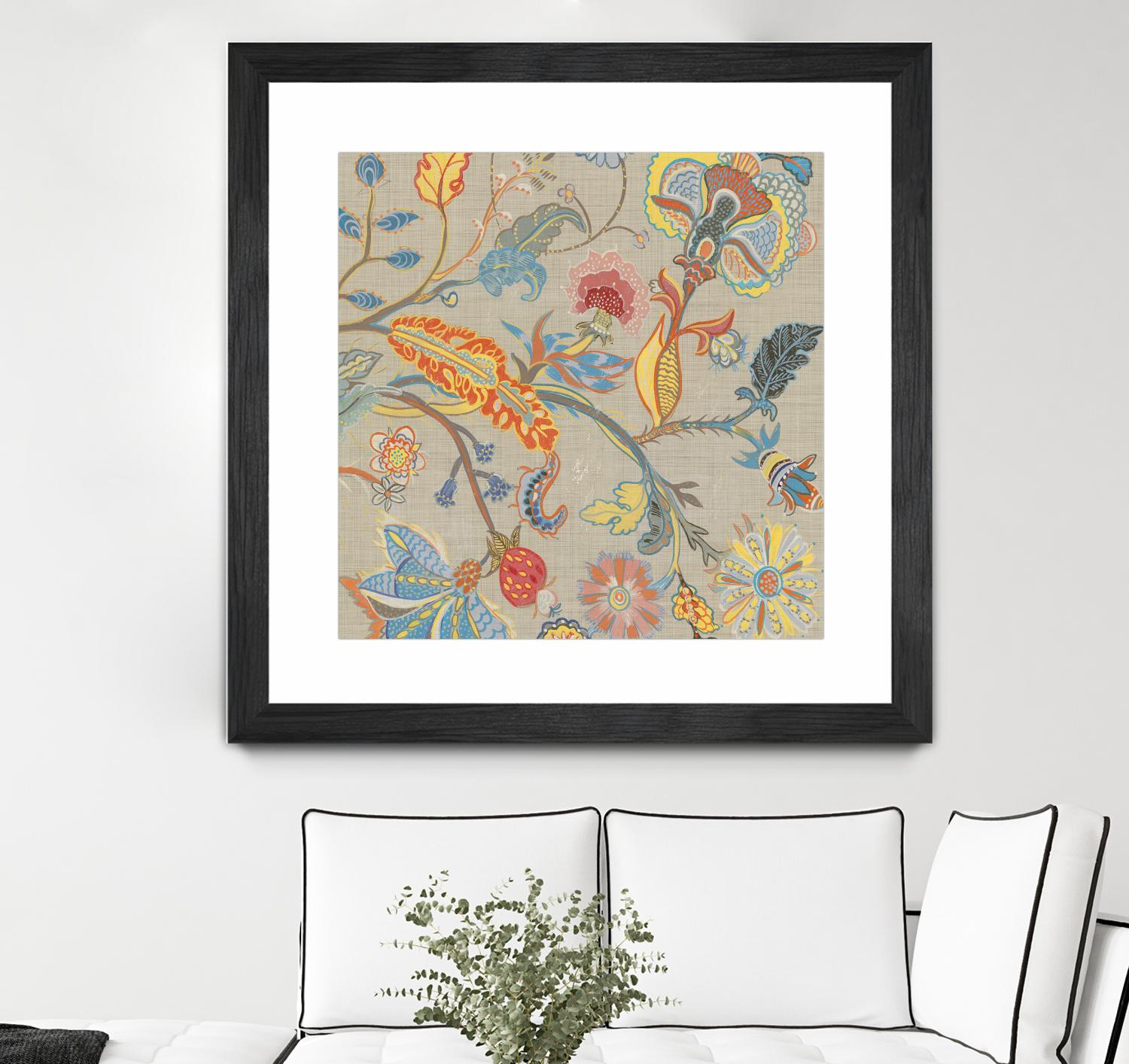 Folklore I by Maya Woods on GIANT ART - red floral