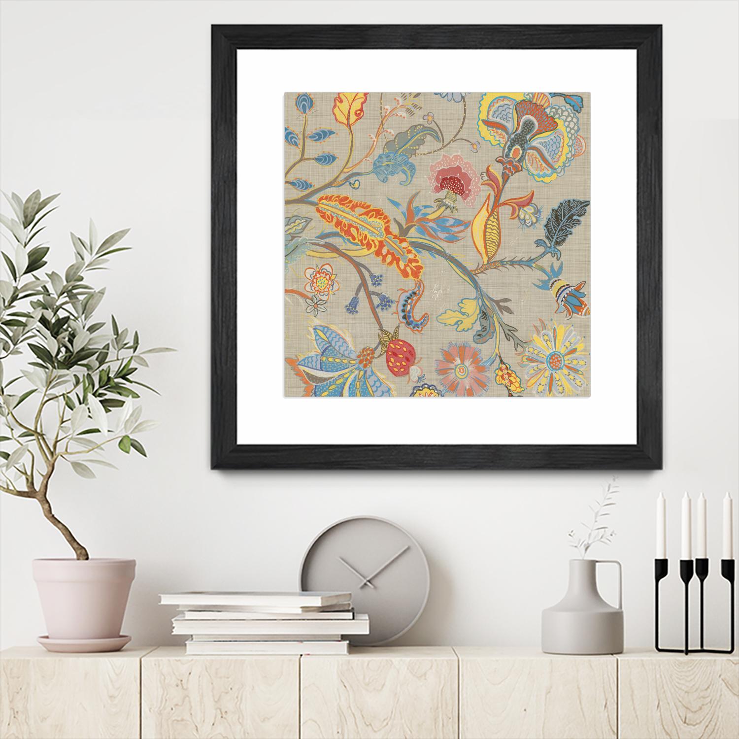 Folklore I by Maya Woods on GIANT ART - red floral