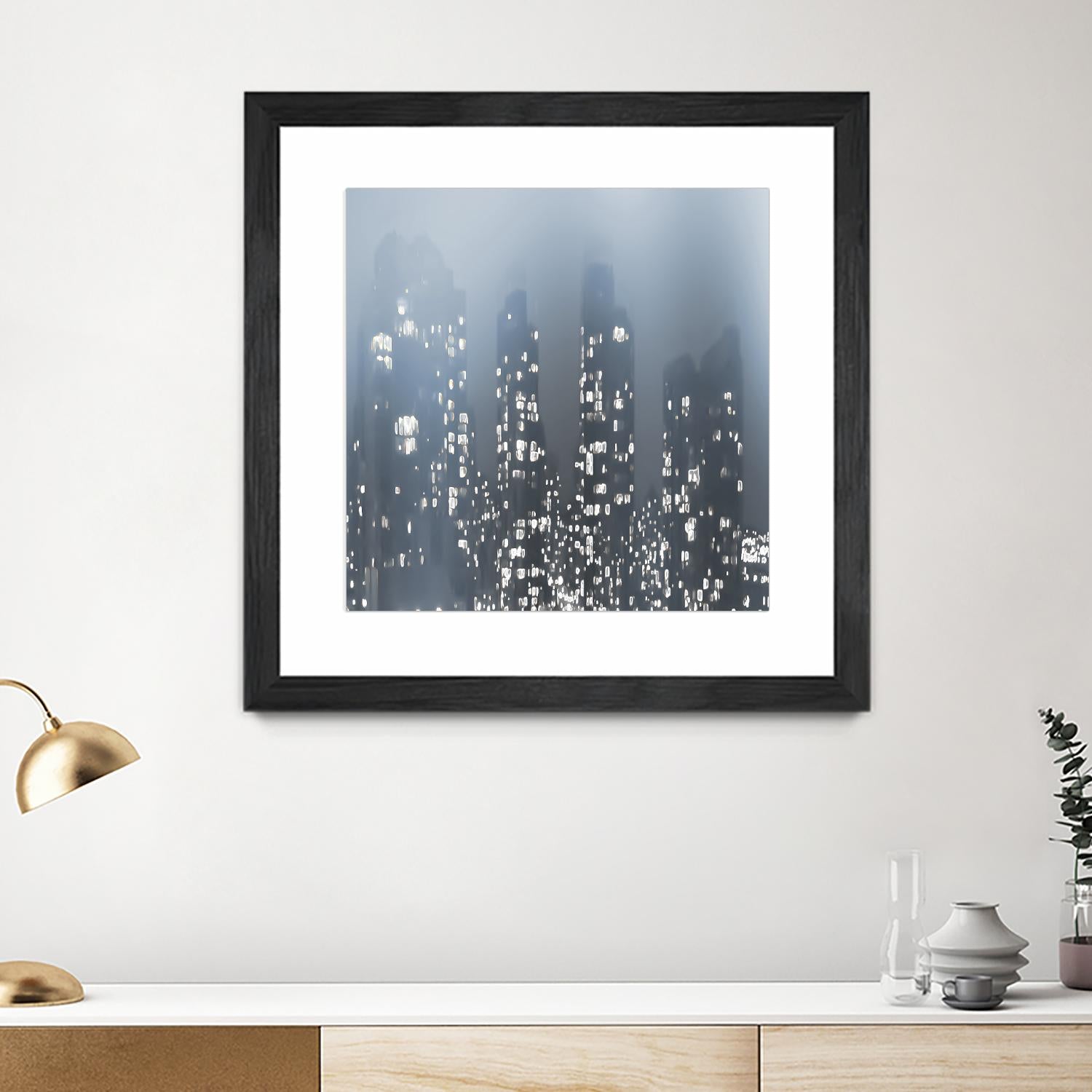 Dark City by Norm Stelfox on GIANT ART - white city scene