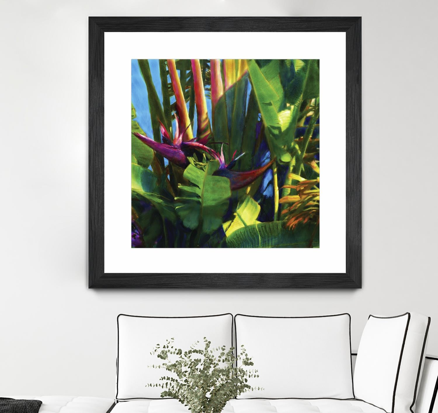 Waters Palm I by Rick Novak on GIANT ART - blue tropical