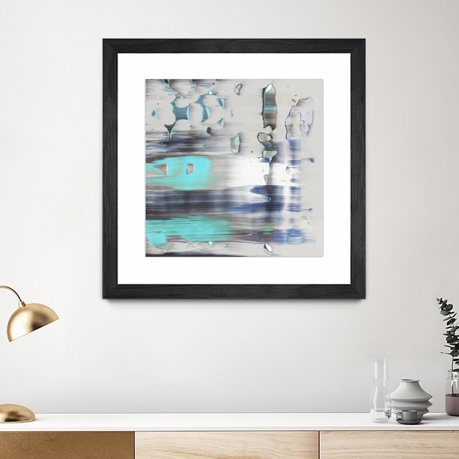 Blue Swim II by PI Studio on GIANT ART - grey abstract