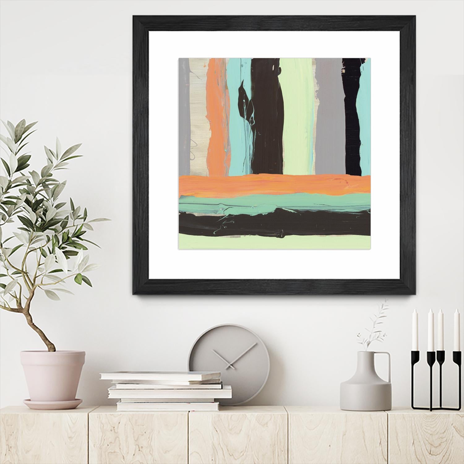 Alt Stripes I by PI Studio on GIANT ART - brown abstract