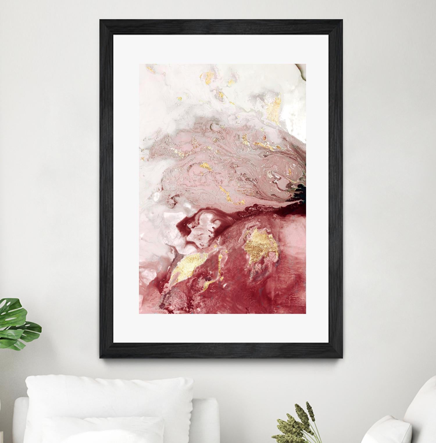 Ocean Splash I Crimson Version by PI Studio on GIANT ART - red abstract