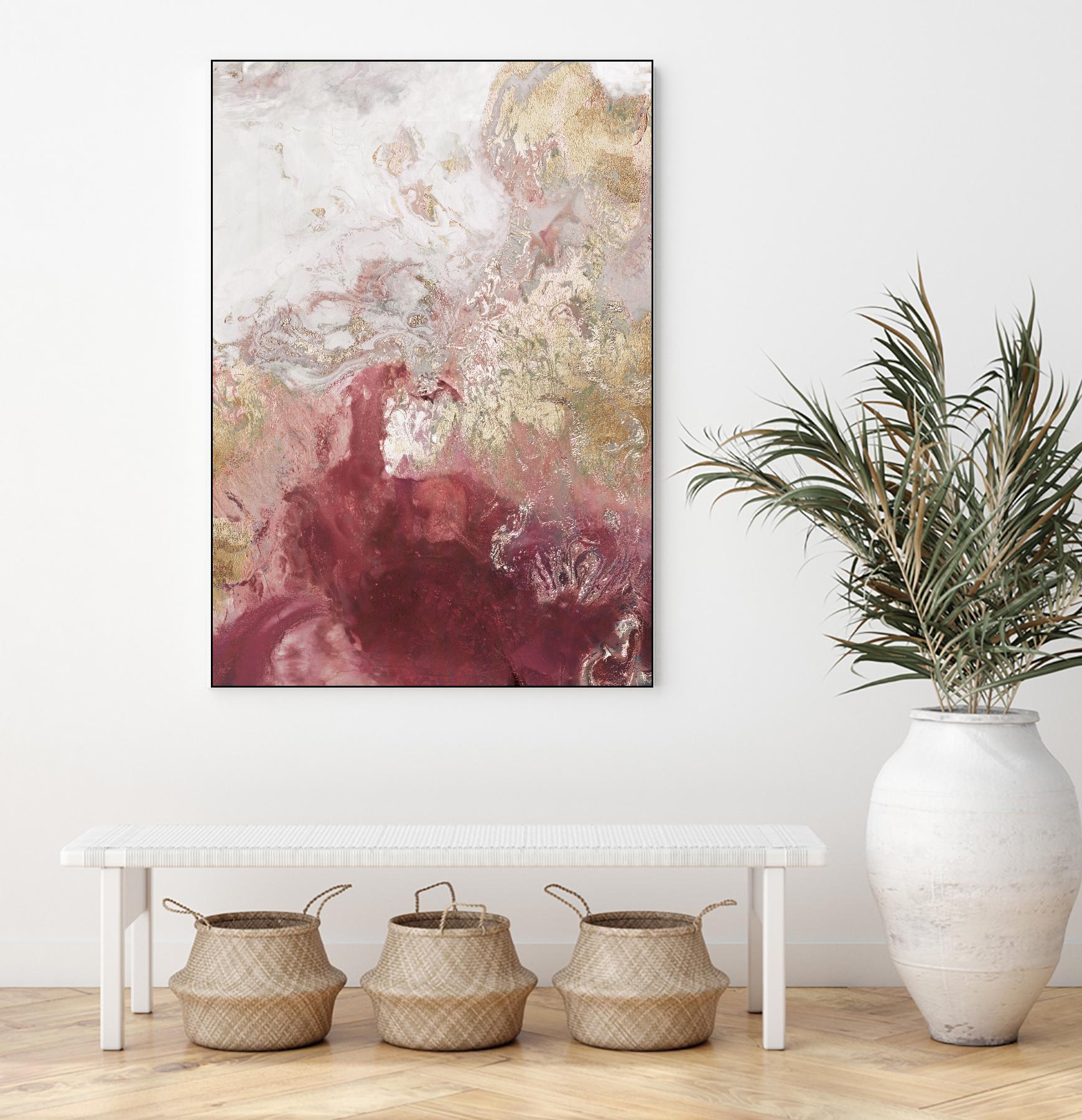 Ocean Splash II Crimson Version by PI Studio on GIANT ART - gold abstract