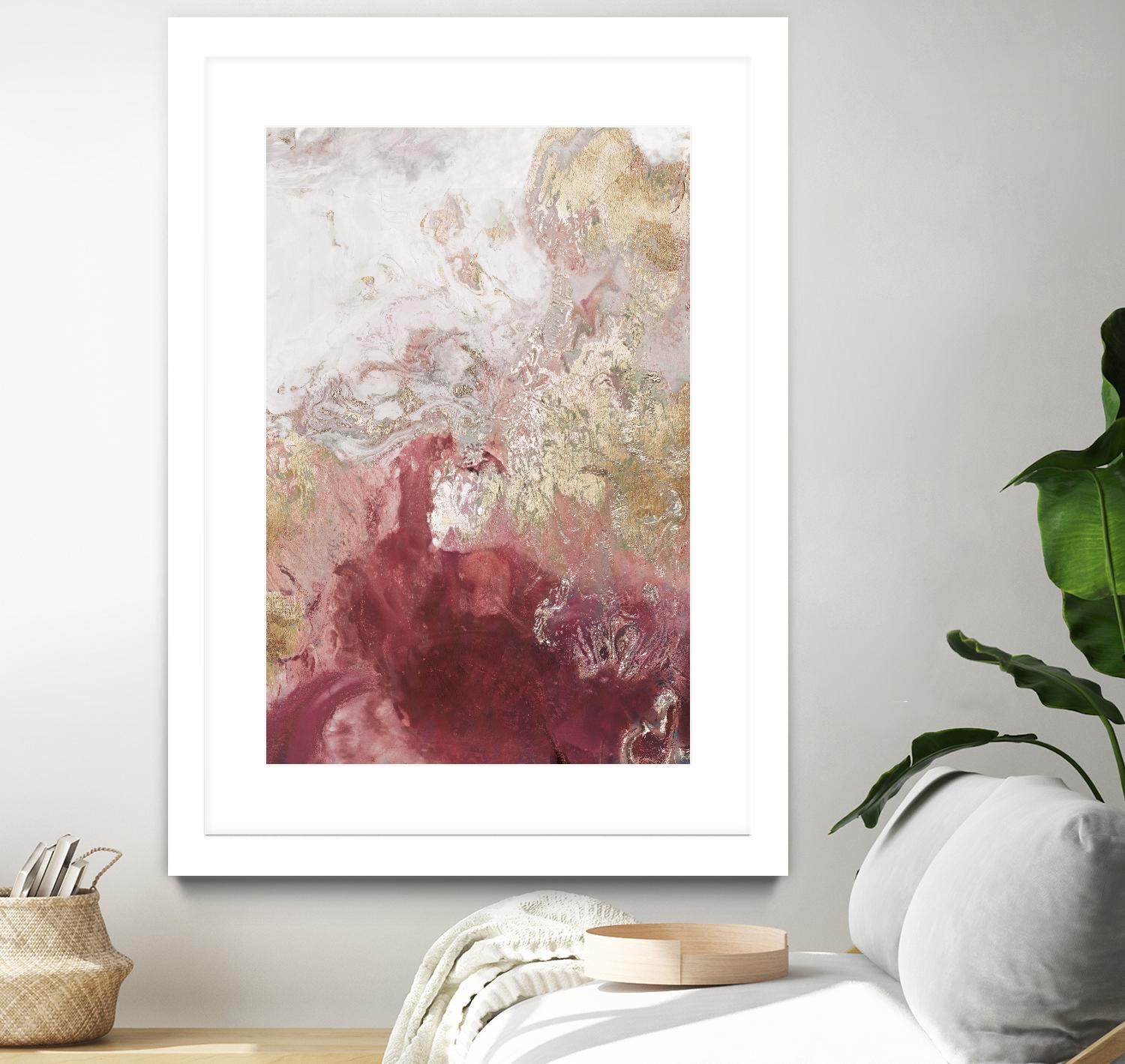 Ocean Splash II Crimson Version by PI Studio on GIANT ART - gold abstract