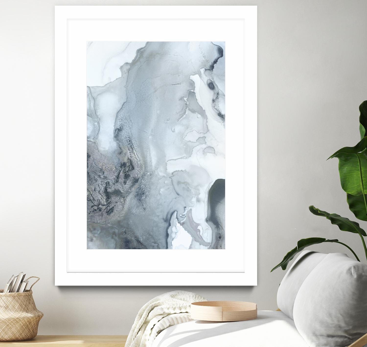 Mint Bubbles III Indigo Version by PI Studio on GIANT ART - white abstract