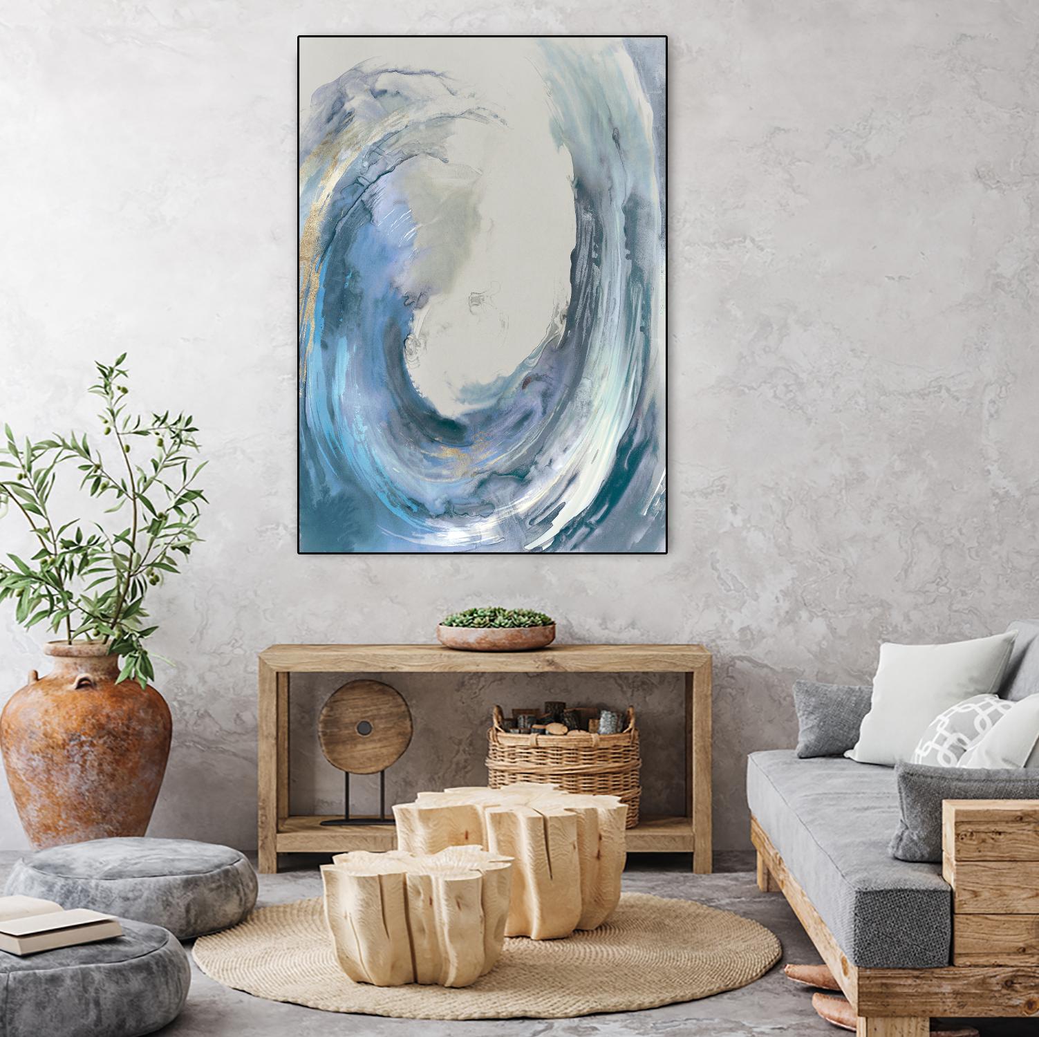 Water Collar by PI Studio on GIANT ART - gold abstract beach