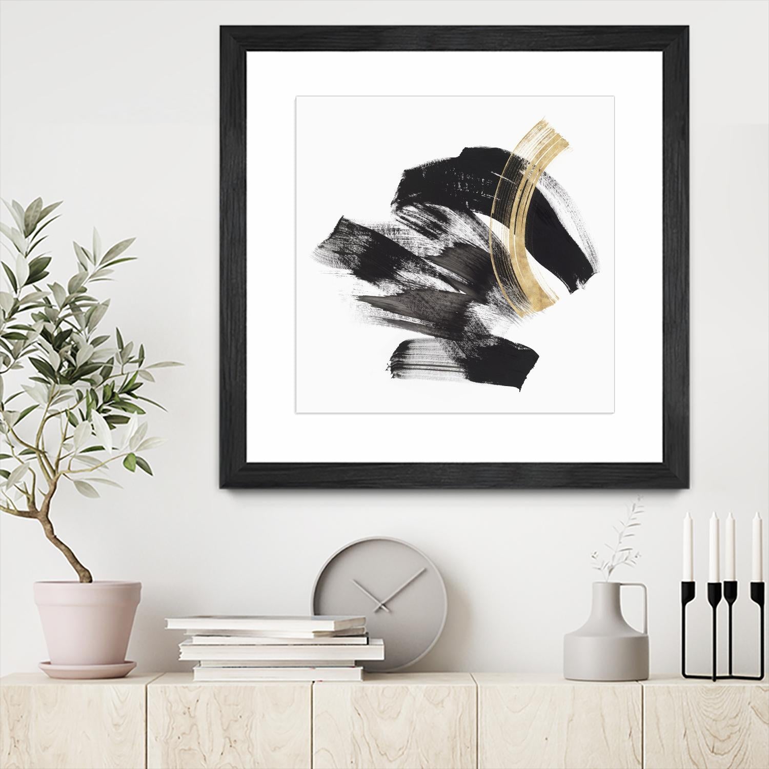 Golden Brushstroke II by PI Studio on GIANT ART - gold abstract abstract
