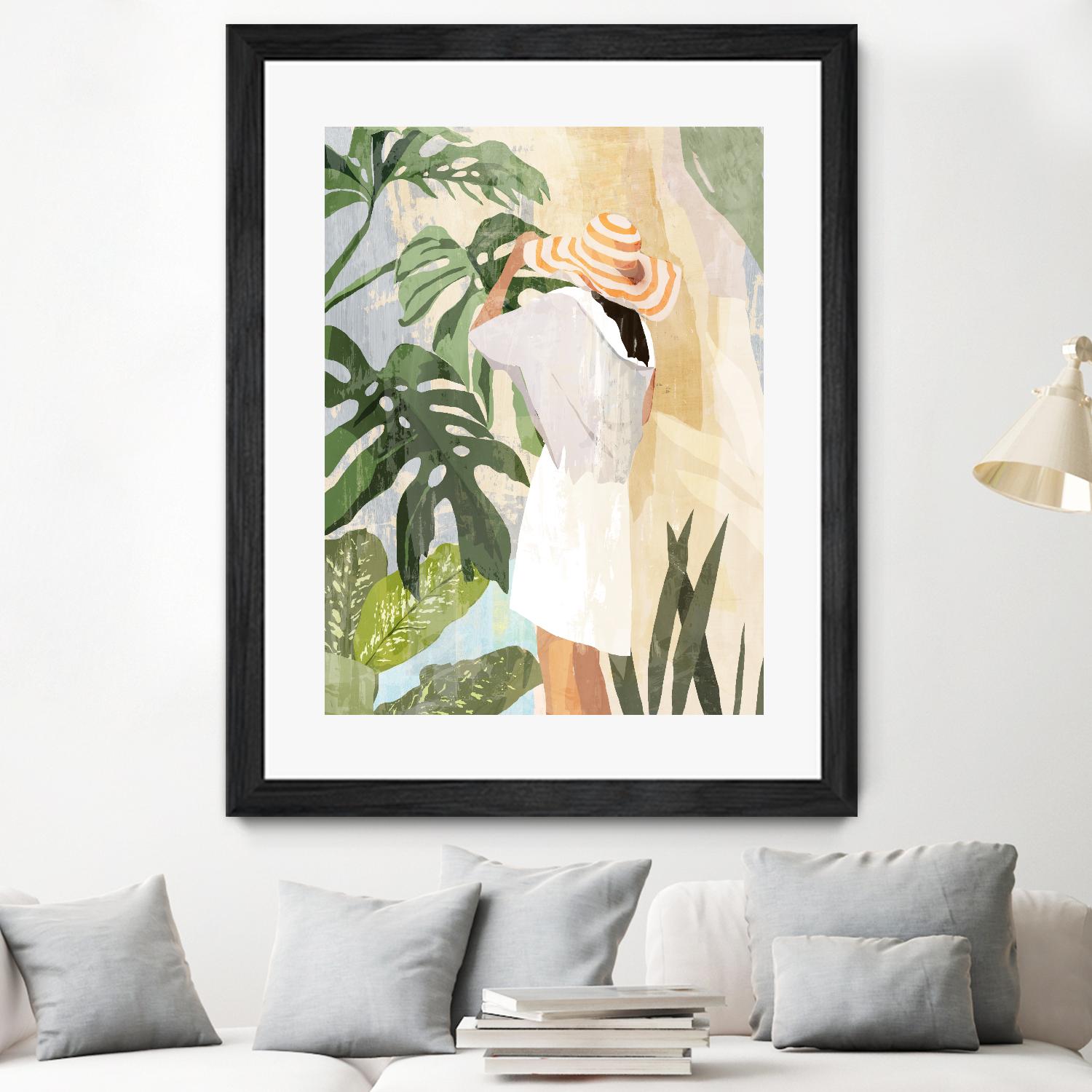 Plant Lady III by PI  Studio on GIANT ART - green botanical tropical