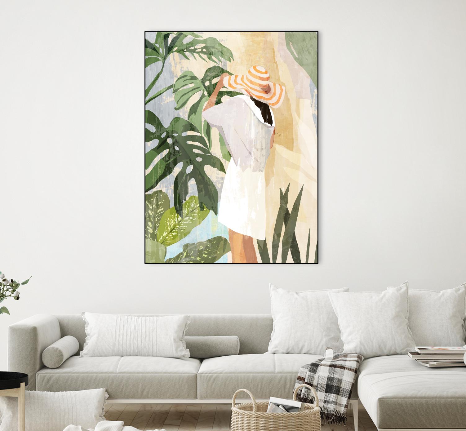 Plant Lady III by PI  Studio on GIANT ART - green botanical tropical